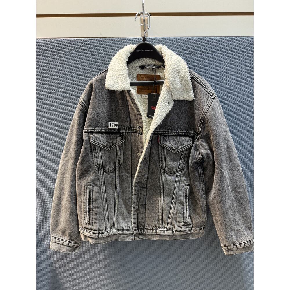 Levi's Vintage Fit Trucker Jacket Men Sz S Gray Brand New
